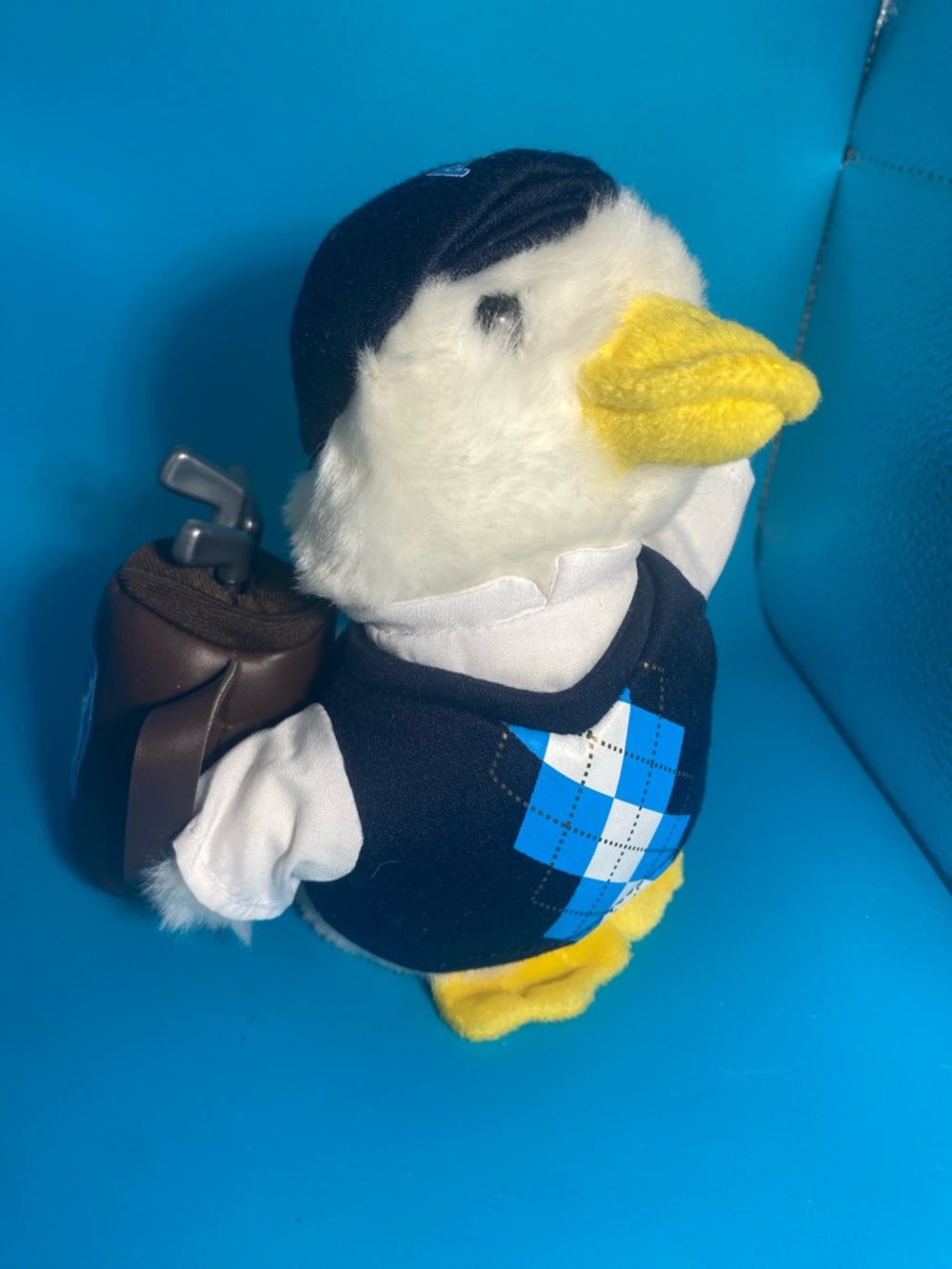 White Aflac Folfing Duck Plush